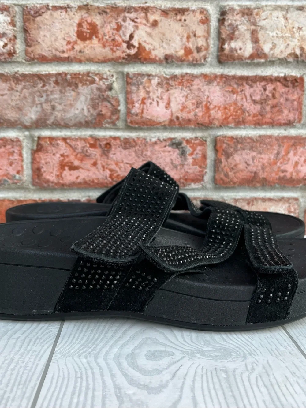Vionic Alexis Slip On Slide Sandals Black Size 9 - Picture 10 of 10